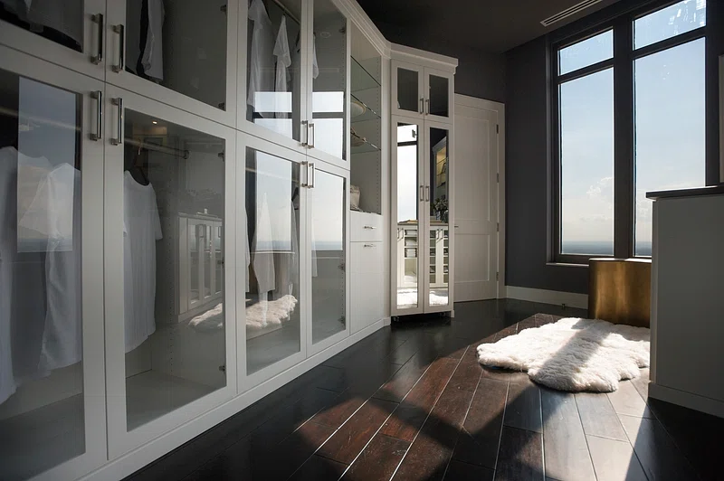 Modern Glass Sliding Door Interior Divider